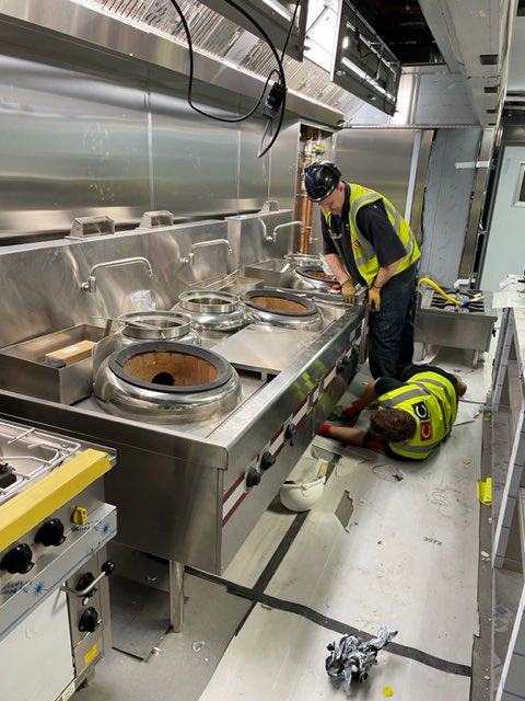 candccatering's tweet photo. Some photos showing the equipment starting to go into The Peninsula, London. https://t.co/I0IQHv65LO