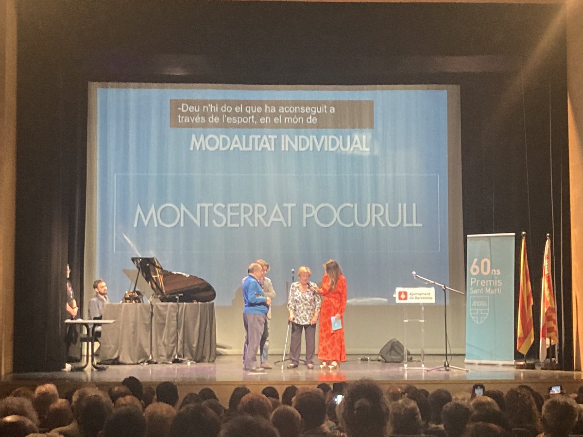 🏆Premi Sant Martí, modalitat individual: a la nostra companya Montserrat Pocurull Pato. Pel seu recorregut com a esportista i impulsora d’iniciatives esportives i associatives al Club <a href="/KNLTS_Atletisme/">KNLTS</a> i la Coordinadora d’Entitats del Poblenou <a href="/entitatspoble9/">Entitats Poblenou</a>