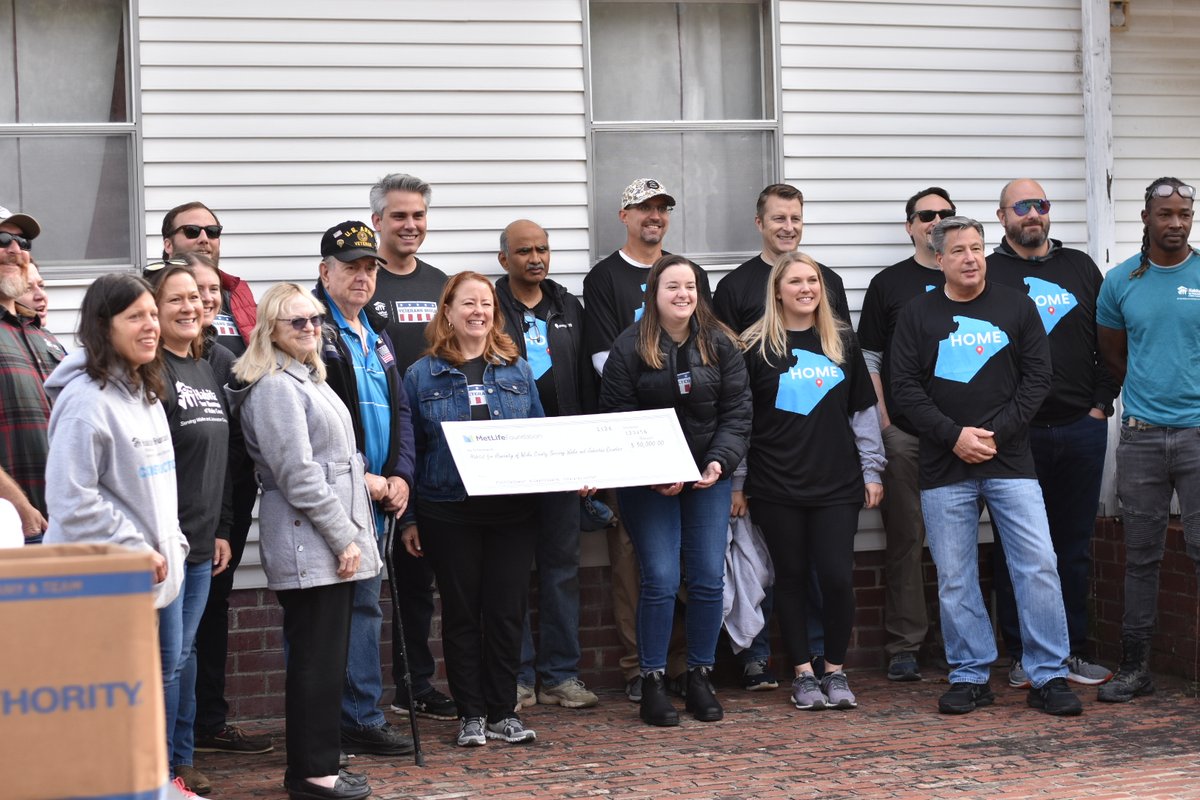 HabitatWake's tweet photo. This week we launched our first-ever Veterans Build in partnership with longtime partner 
@MetLife ! 
It is an honor to undertake this work and we look for a local veteran. Thank you, veterans, for your service to our country and our community! 
Read more: https://t.co/nSgemb2fIa https://t.co/mZ4MMcTpcn