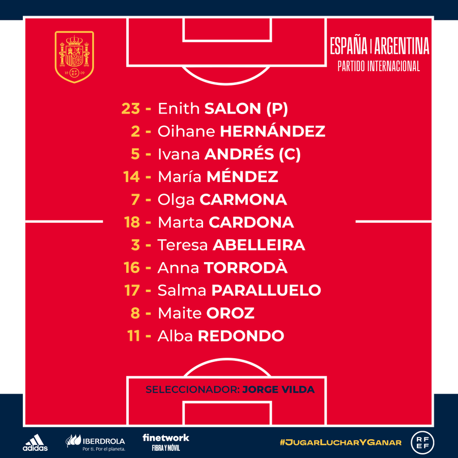 FutFemHiszpania's tweet photo. Atak Cardona - Redondo - Paralluelo zapowiada się ciekawie. 
4 debiuty: Salon, Mendez, Torroda i Paralluelo
#ESPAGR https://t.co/STWDILLxHS