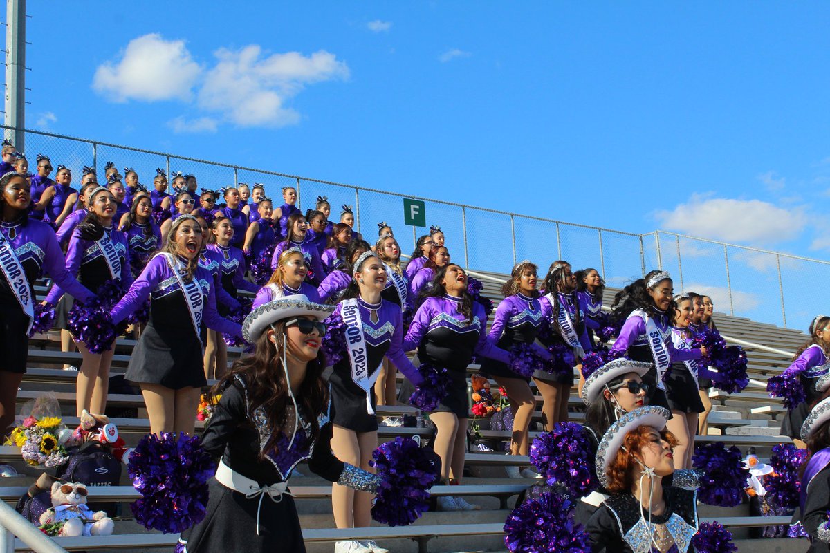 whsdrillteam's tweet photo. Game day!! PLAYOFFS ROUND ONE! Hope to see everyone out there in Eagle Pass today supporting our boys! Go Warriors! 💜⚔️ https://t.co/vMSUMja2rv