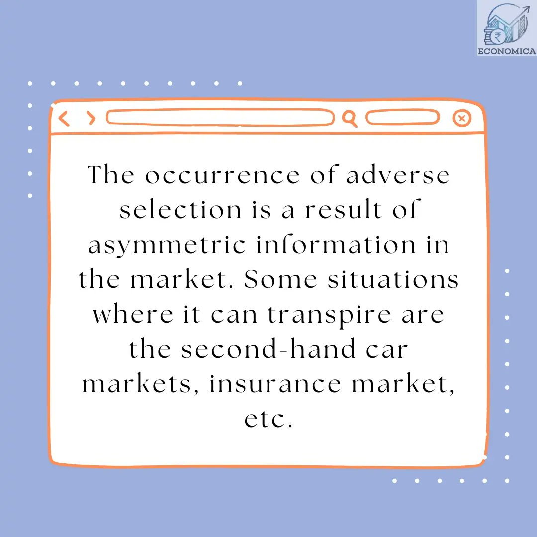 _economica__'s tweet photo. Friday is backkk!!!🥳
So, do you know what happens when a party conceals information about the true quality of a product?🤔
It can lead to 'adverse' effects!
Swipe to know about this week's concept: Adverse Selection!!✨

#economica #dgruparel #insurance #adverseselection https://t.co/KlYhxWWiq1