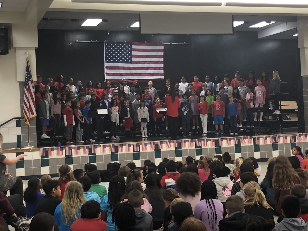 Excellent Veterans Day program at Christie Elementary honoring all the Veterans who served our country.
