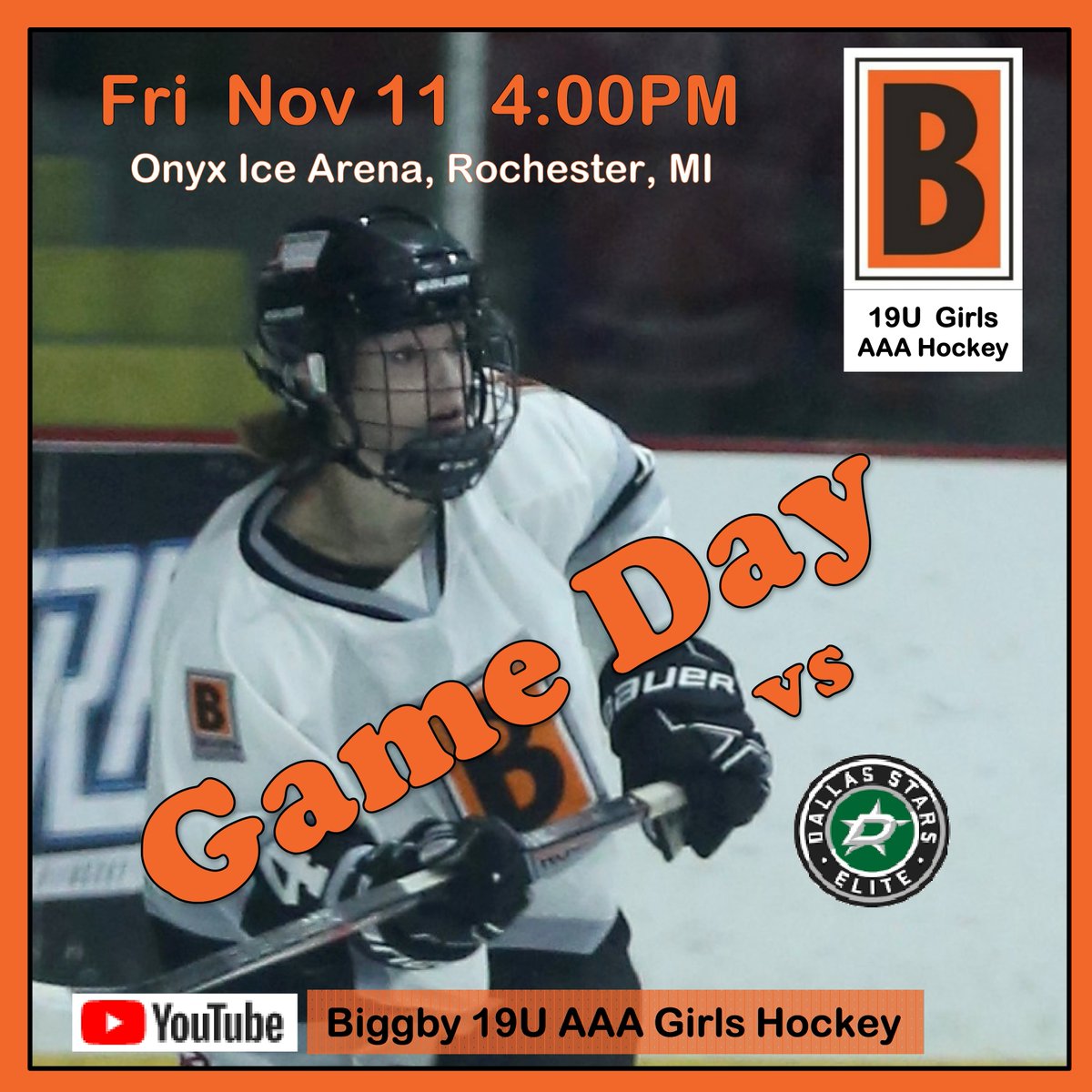Back at it this afternoon for game two of CCM Detroit. Girls are ready to bounce back.

<a href="/BiggbyAAAGirls/">Biggby AAA Girls Hockey</a>  
<a href="/biggbycoffee/">BIGGBY® COFFEE</a>

#orangevseverybody