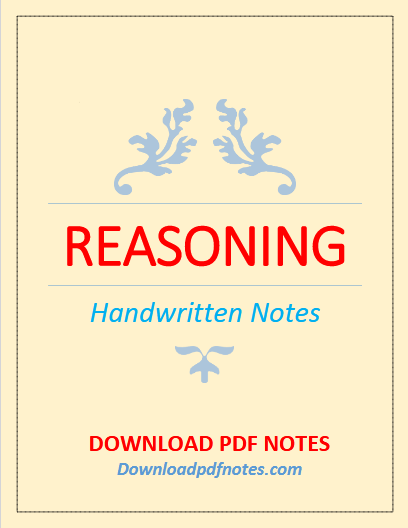 [Handwritten Reasoning] डाउनलोड कीजिए रीजनिंग के हस्तलिखित नोट्स | PDF