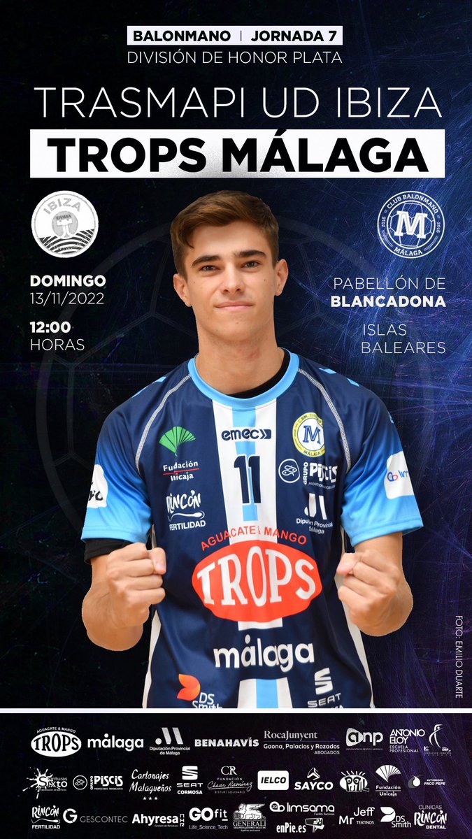 📣Todavía con la resaca de la victoria copera del pasado miércoles ante el Bidasoa, ahora toca centrase en el compromiso liguero de este domingo (12.00 horas), en la cancha de la UD Ibiza (@UDHCEivissa). 

¡Vamos, <a href="/fTROPS/">TROPS</a>!
¡Vamos, Málaga!

#CreerEsPoder
#LaSumaDeTodos