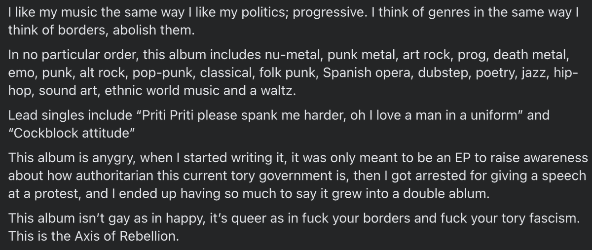 TotallyRadDude's tweet photo. Official synopsis for my upcoming album #AxisOfRebellion. 

#NewMusic https://t.co/ktp7rXgs57