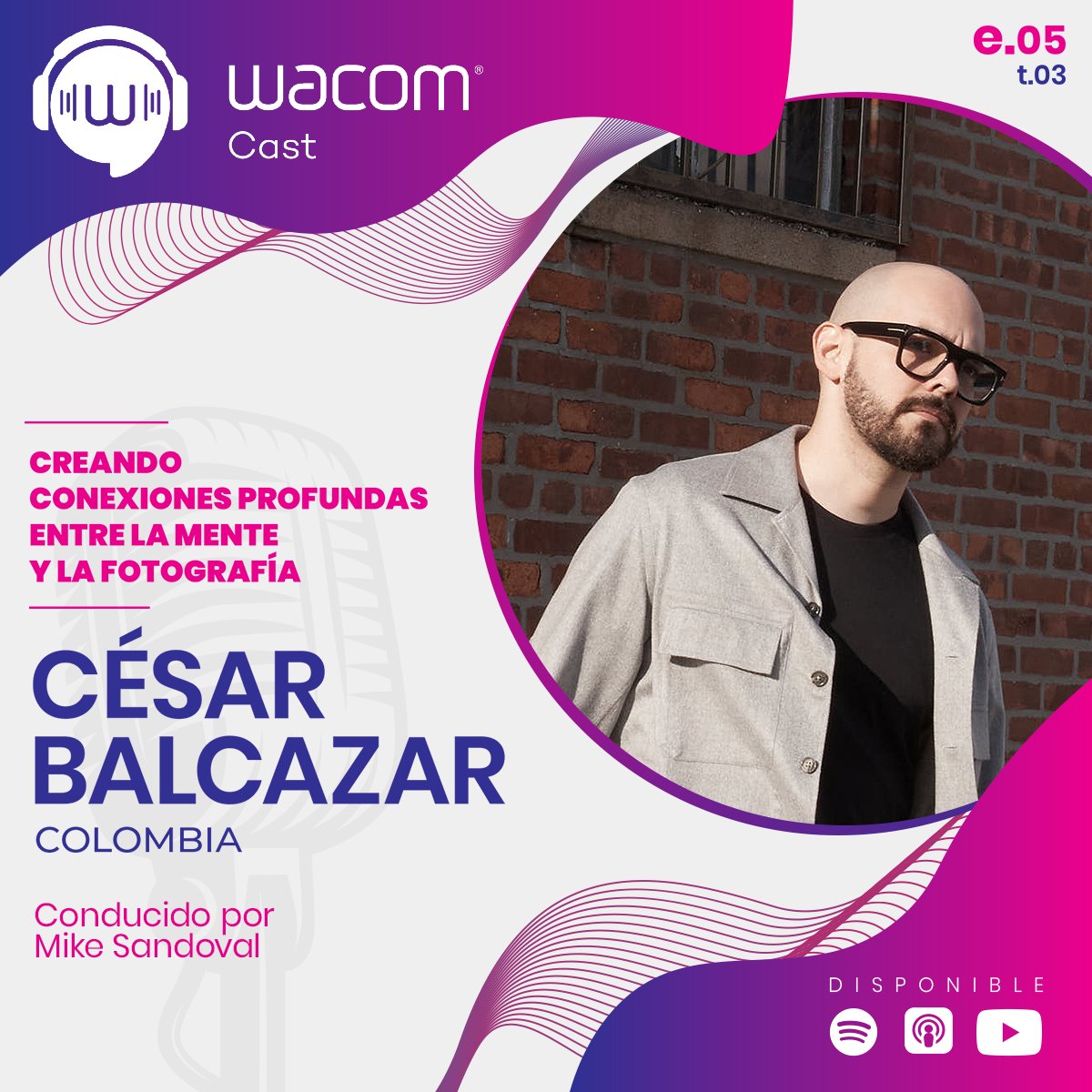 WacomEspanol's tweet photo. 🎙 Episodio 05 del #WacomCast 3.0 ya esta disponible! 🎙
‣ Conducido por: Mike Sandoval 🇲🇽 (@MiguelSandoval)
‣ Artista: César Balcazar 🇨🇴 (@CesarBalcazarPH)
‣ Tema "Creando conexiones profundas entre la mente y la fotografía"
‣ Spotify: https://t.co/yX6ySdXKIv https://t.co/7P6v4sZdwK