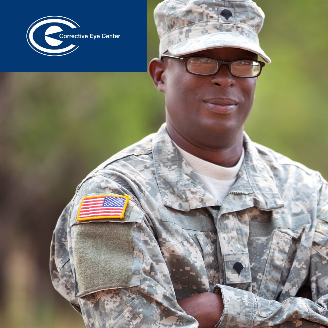 CorrectiveEye's tweet photo. At Corrective Eye Center, we want to wish all of our nation’s soldiers a happy Veterans Day.

As you celebrate with friends and family, remember to practice eye safety. Be sure to wear UVA and UVB-blocking sunglasses and a hat with a brim. https://t.co/oVNfmFPgRd