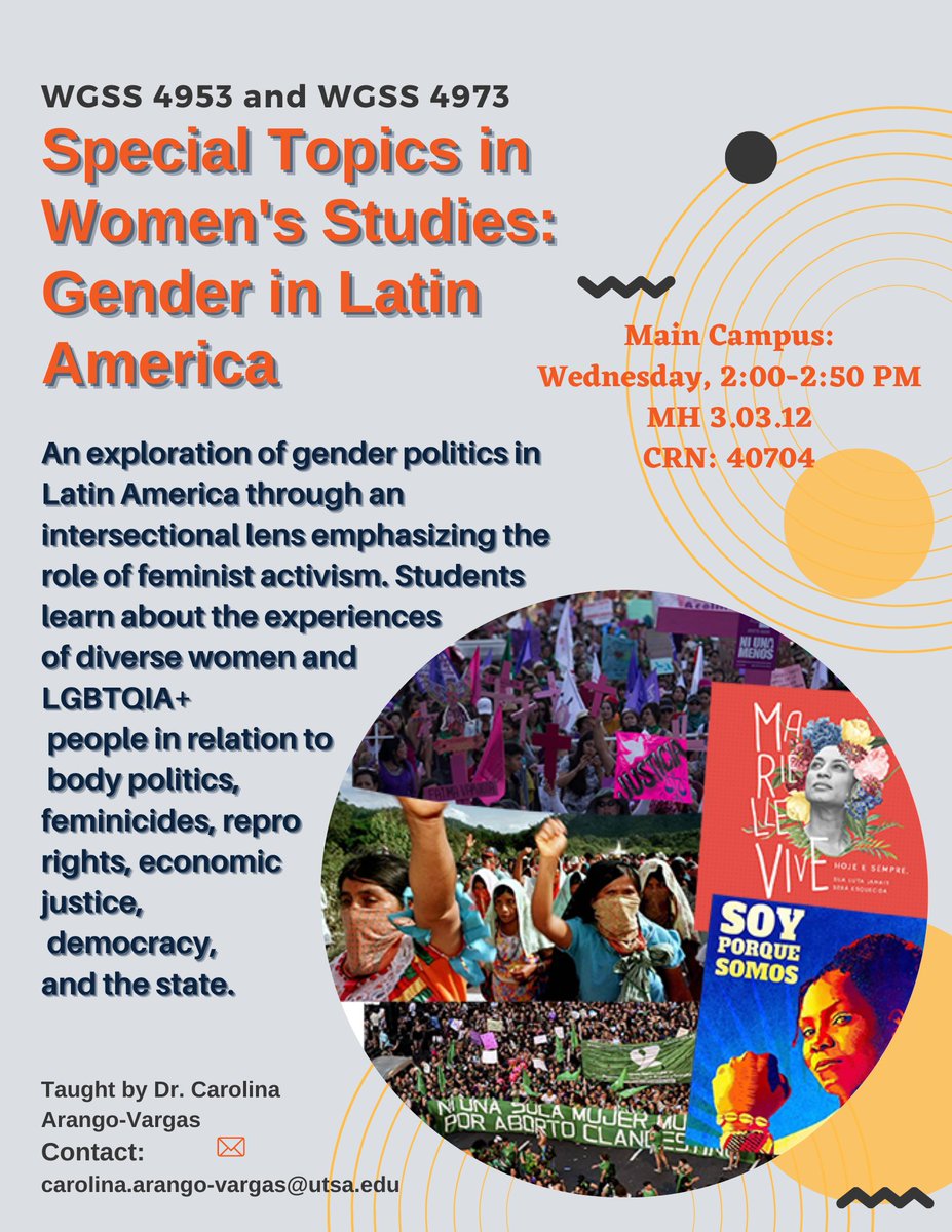 DrCaroArango's tweet photo. Come and take this class with me! It'll be fun and interesting! And please share with your students at UTSA 💜💚💪🏾 https://t.co/jdKKGWpGpy