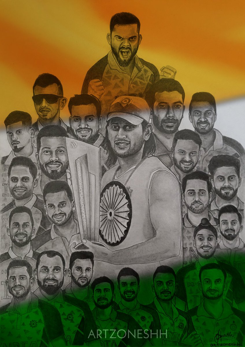 artzoneshh's tweet photo. Check the Sketch of Team India 🇮🇳
RETWEET IT🙌 
Share it if you like it.
@ChennaiIPL @RCBTweets @mipaltan @gujarat_titans @rajasthanroyals @KKRiders @DelhiCapitals @LucknowIPL @PunjabKingsIPL @SunRisers @sunn_yaar_swati @RohitianAditya @CricCrazyJohns @ICC @ItzThanesh @ViratGang https://t.co/KTvwFwTPXx