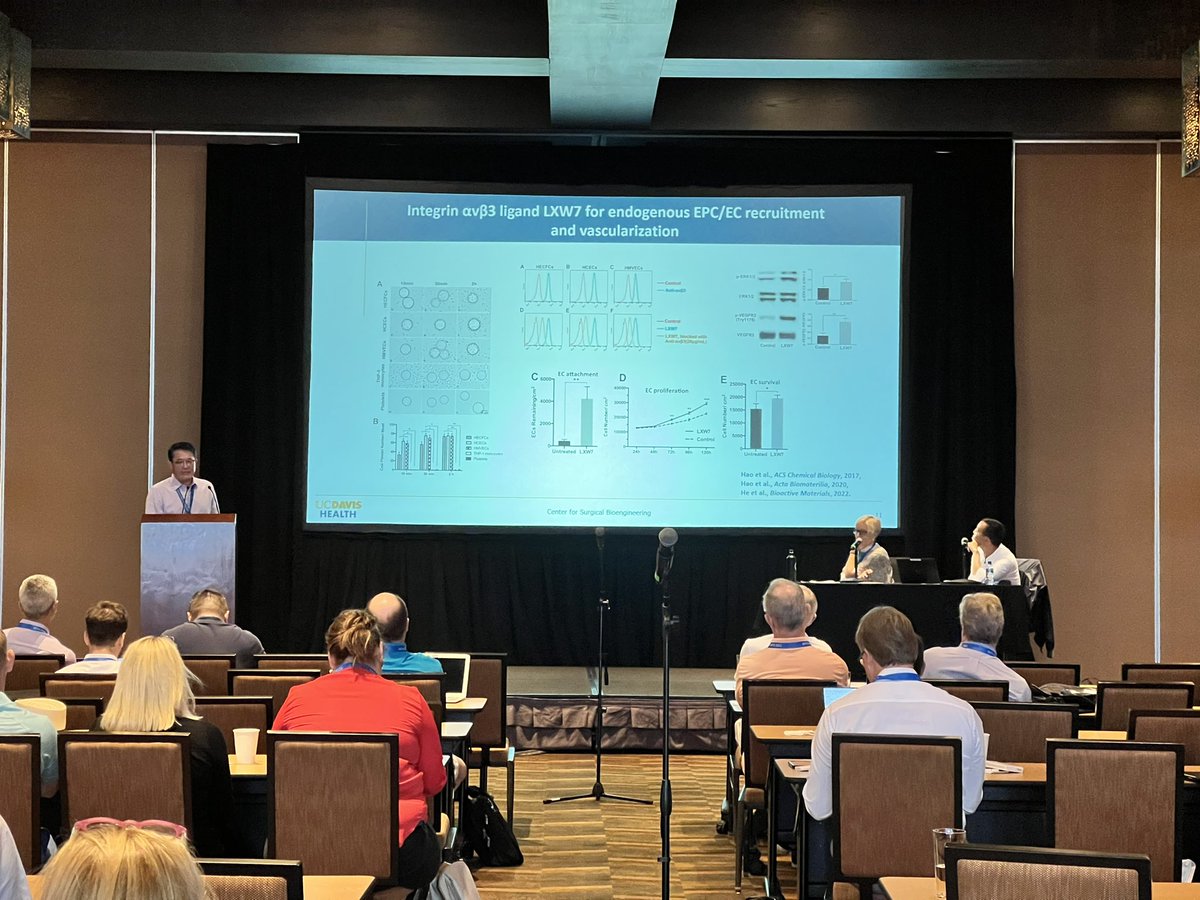 Center for Surgical Bioengineering (@ucdsurgerycsb) on Twitter photo Continuing the great presentations with <a href="/AijunWangLab/">AijunWang,PhD</a> presenting work on utilizing the ligand LXW7 to promote re-vascularization ! <a href="/Ifmss2022/">IFMSS 2022</a> <a href="/UCDavisSurgery/">UC Davis Surgery</a> #UCDavisCSB #UCDavisSurgery #lfmss2022 #StemCells Continuing the great presentations with <a href="/AijunWangLab/">AijunWang,PhD</a> presenting work on utilizing the ligand LXW7 to promote re-vascularization ! <a href="/Ifmss2022/">IFMSS 2022</a> <a href="/UCDavisSurgery/">UC Davis Surgery</a> #UCDavisCSB #UCDavisSurgery #lfmss2022 #StemCells