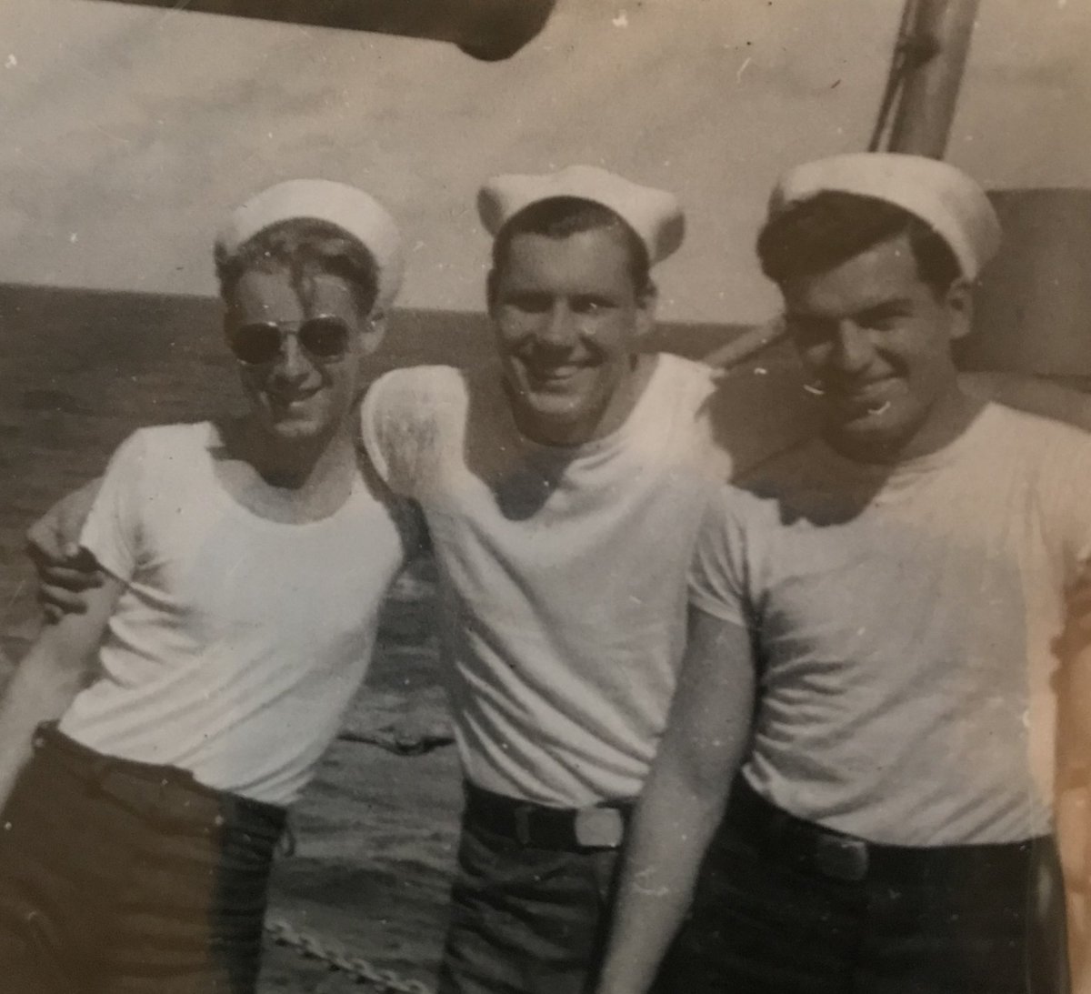 Wading thru the hellscape of Twitter to share a navy pic of my dad (middle; gone 22 years now). #VeteransDay2022 #Navy