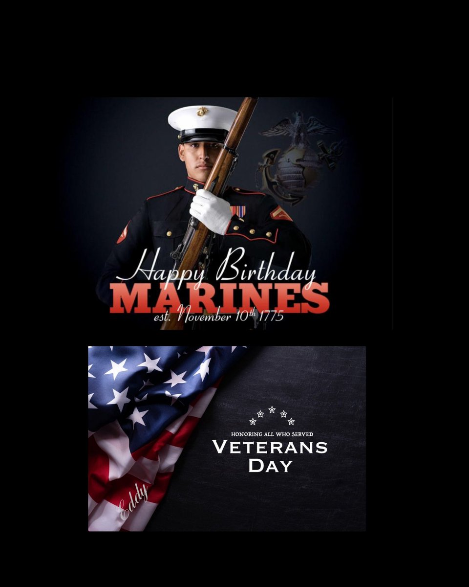 EddyGilley's tweet image. Happy Day 2 of #USMC Birthday celebration aka #VeteransDay.

If you see a Veteran tell them "Thank You" &amp;amp; give them a hug. If the Veteran is a Marine, give 'em a kiss too.

To all that swore to #SupportAndDefend the USC in uniform, Thank You.

Semper Fi