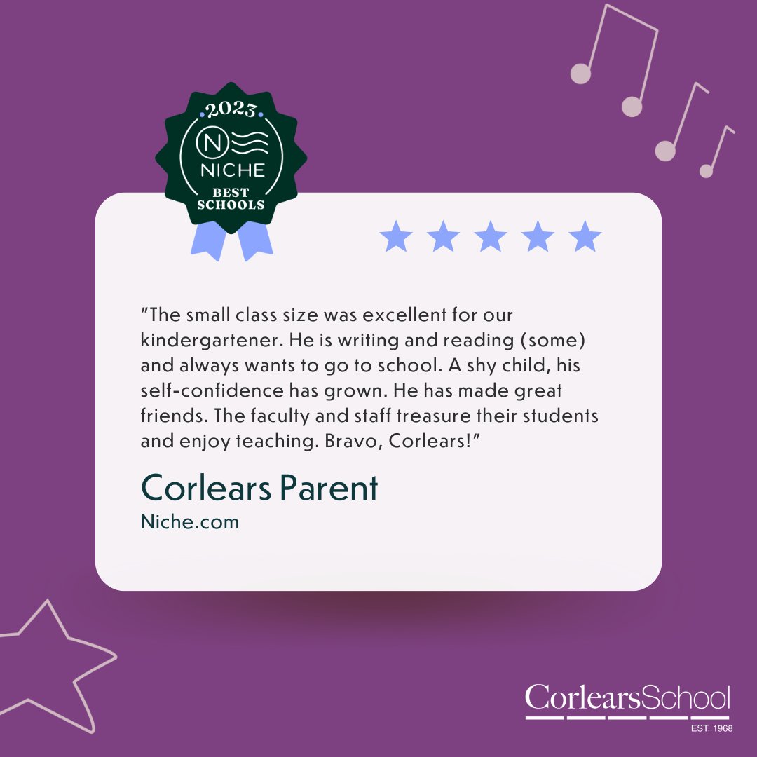 Our Ks curriculum integrates social studies, science, math, art, and technology, all of which foster a growing understanding of how everything in our world is interconnected. 

Thank you for sharing your Corlears experience on Niche, where we’ve been ranked an A+ school!