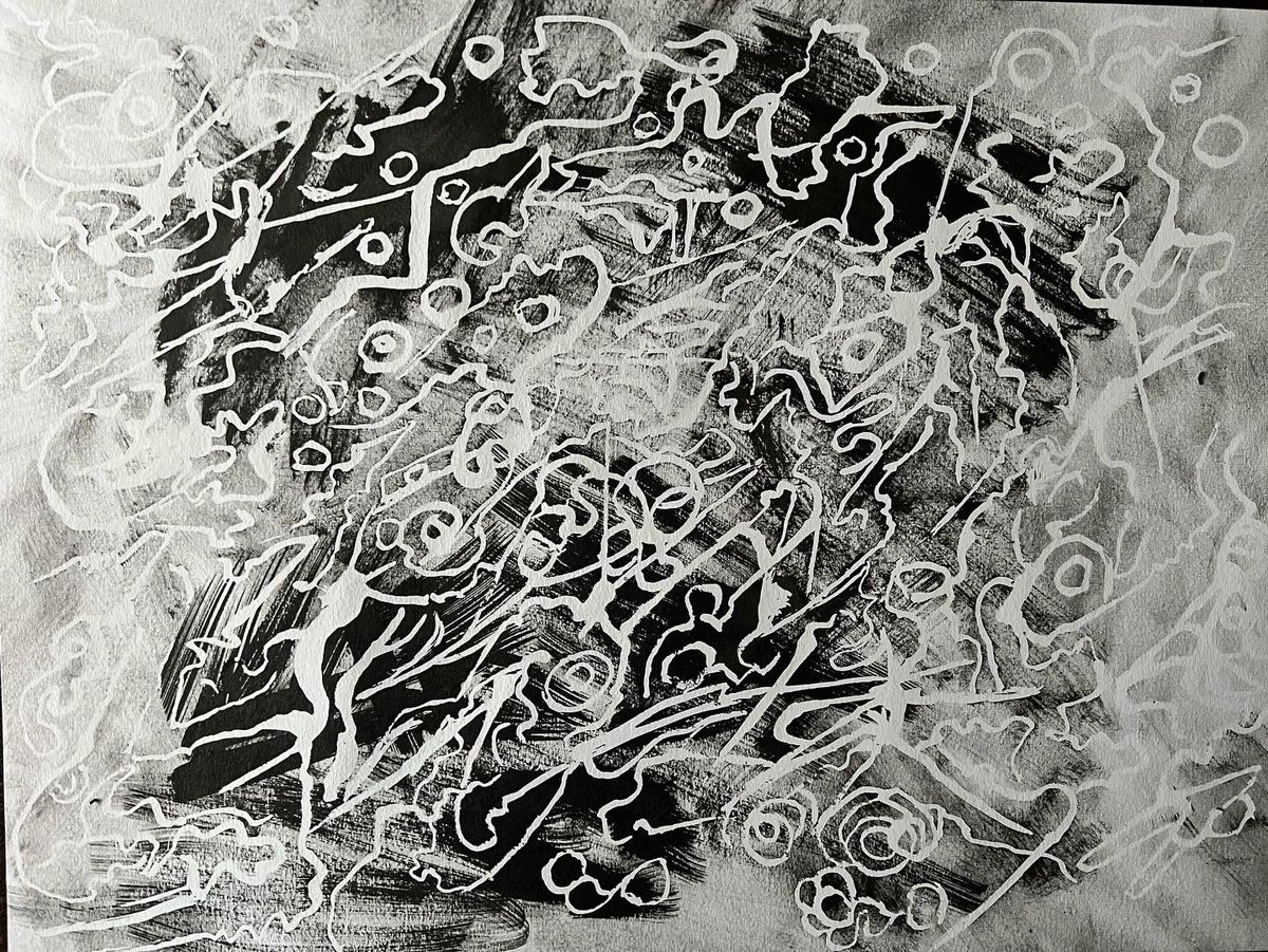 JuliaLaCcat's tweet photo. My abstract drawing, an endless compulsive process that is meditative and evolving in nature. #linedrawing #abstractarwork #abstractartist #juliaguzzio #contemporaryart #contenporarypainting #contemporarydrawing #linework #lineartwork https://t.co/rR7OiedAyJ