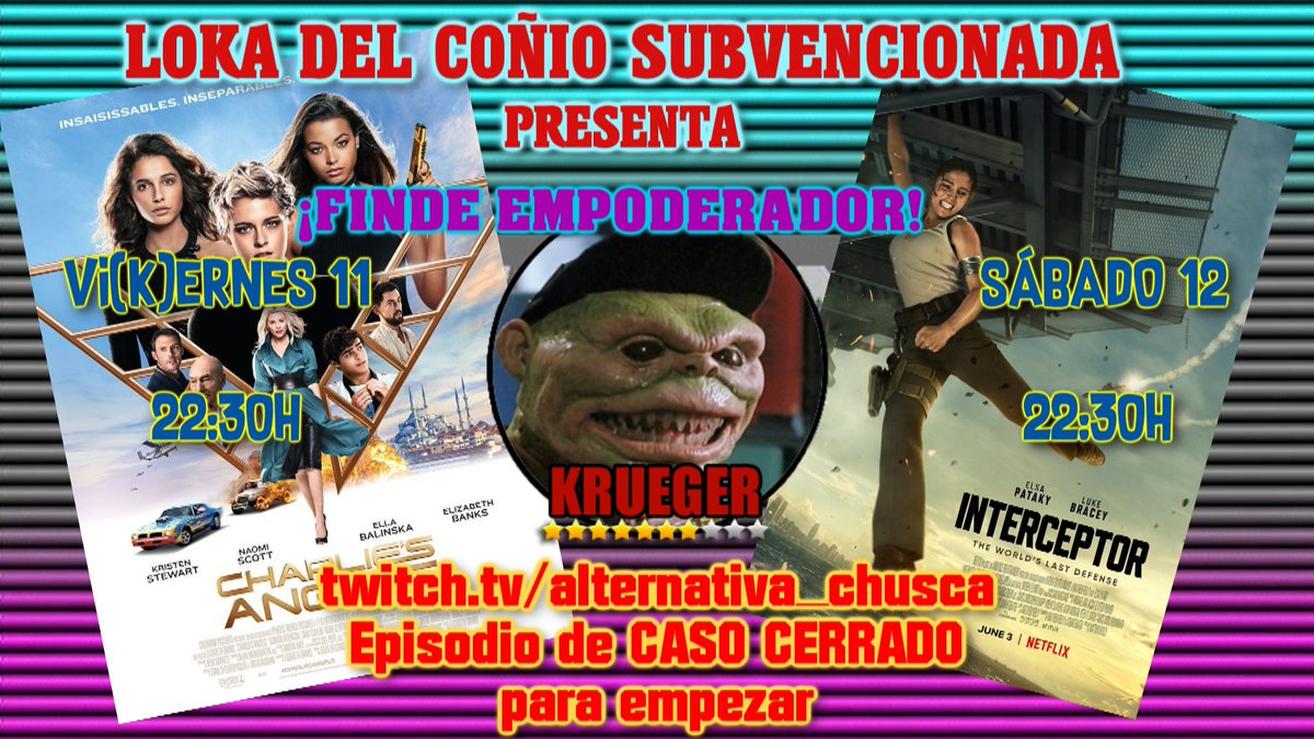 ¿Te crees muy machirulo? ¿Quieres dejar tu masculinidad tóxica? Puedes hacerlo en este #FindeEmpoderante (no para machistas, claro). En mi rinconcito (twitch.tv/alternativa_ch…) con dos pelis que demuestran la superioridad del chocho ante vuestras pichitas. A las 23:30h #Amitafo