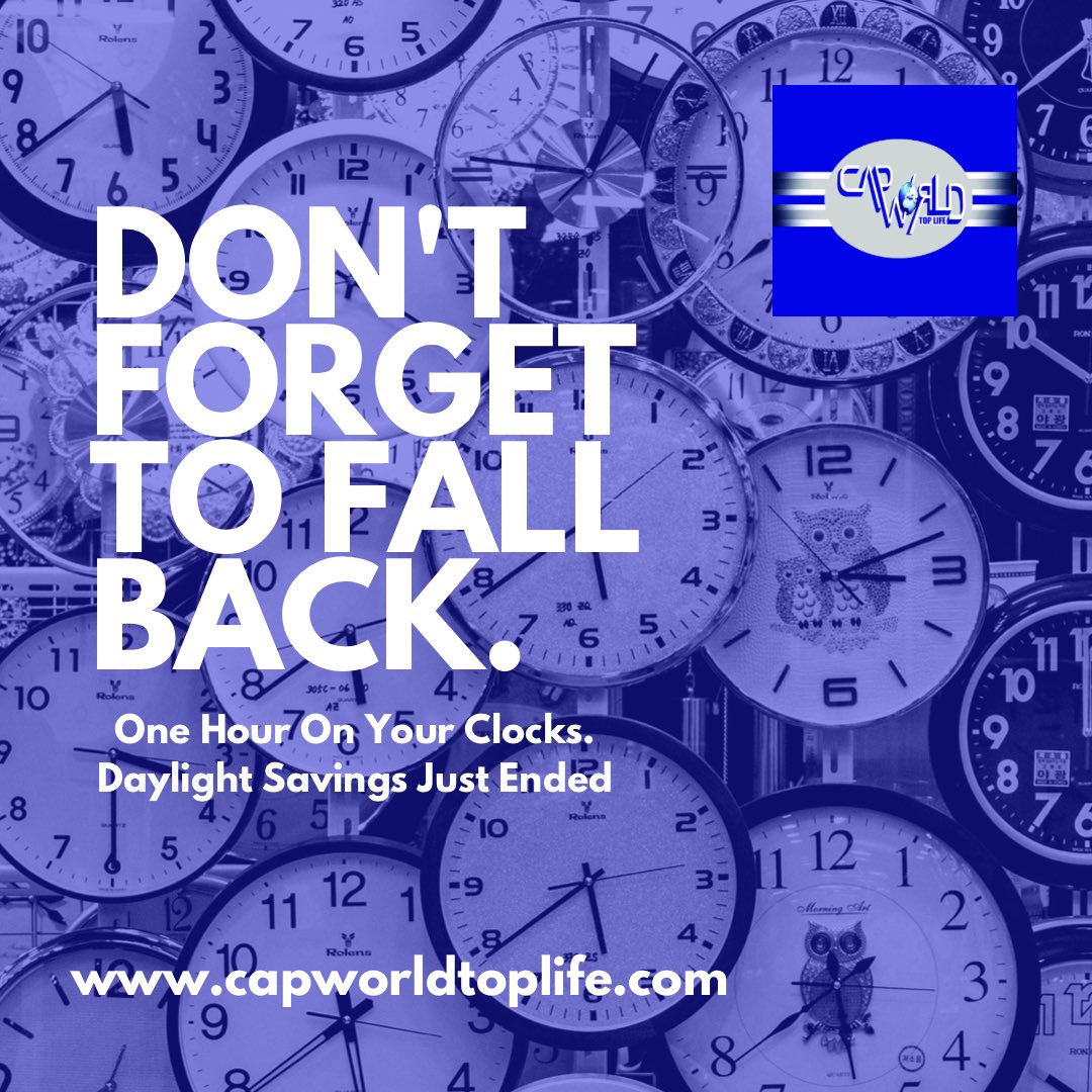 clovis_ap's tweet photo. ADJUST YOUR CLOCKS ⏱🕰⏰
Time To "Fall Back" One Hour As Daylight Savings Just Ended On Sunday, November 6, 2022, At 2AM. 

At CAP WORLD Top Life, We're Always Ready To Help You And Your Business Thrive 🏆 

#daylightsavings #FallBackSeason  #CAPWORLDTopLife #ClovisAP https://t.co/5xDEug6KJR