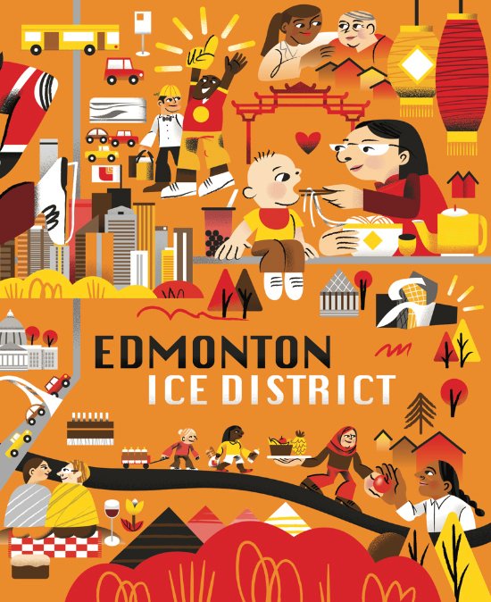 So I heard this mural is up and the doors are open. I created this artwork for the new Loblaws in Edmonton's downtown/Ice District. I'm grateful to have had creative lead, and created this around the theme of collective community care - making meals and sharing food #yegarts