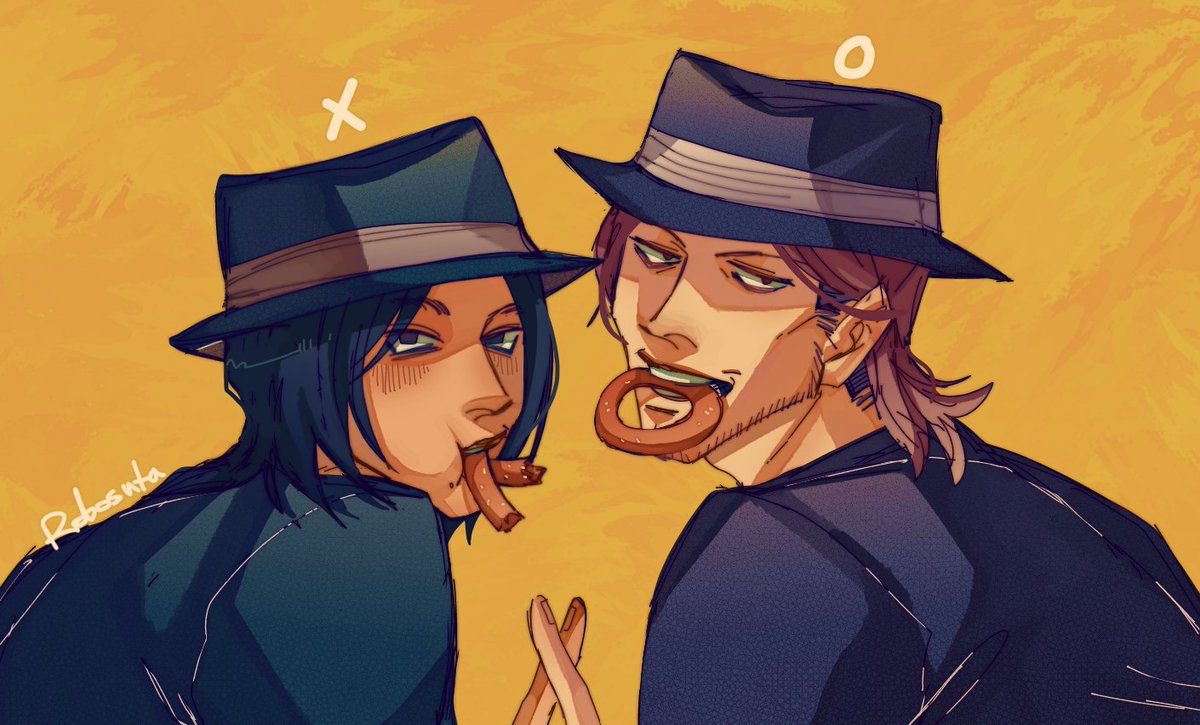 robosuta's tweet photo. #erenjaeger #jeankirstein ft me as the bagels squished between #erejean https://t.co/tUqSzVyHtX