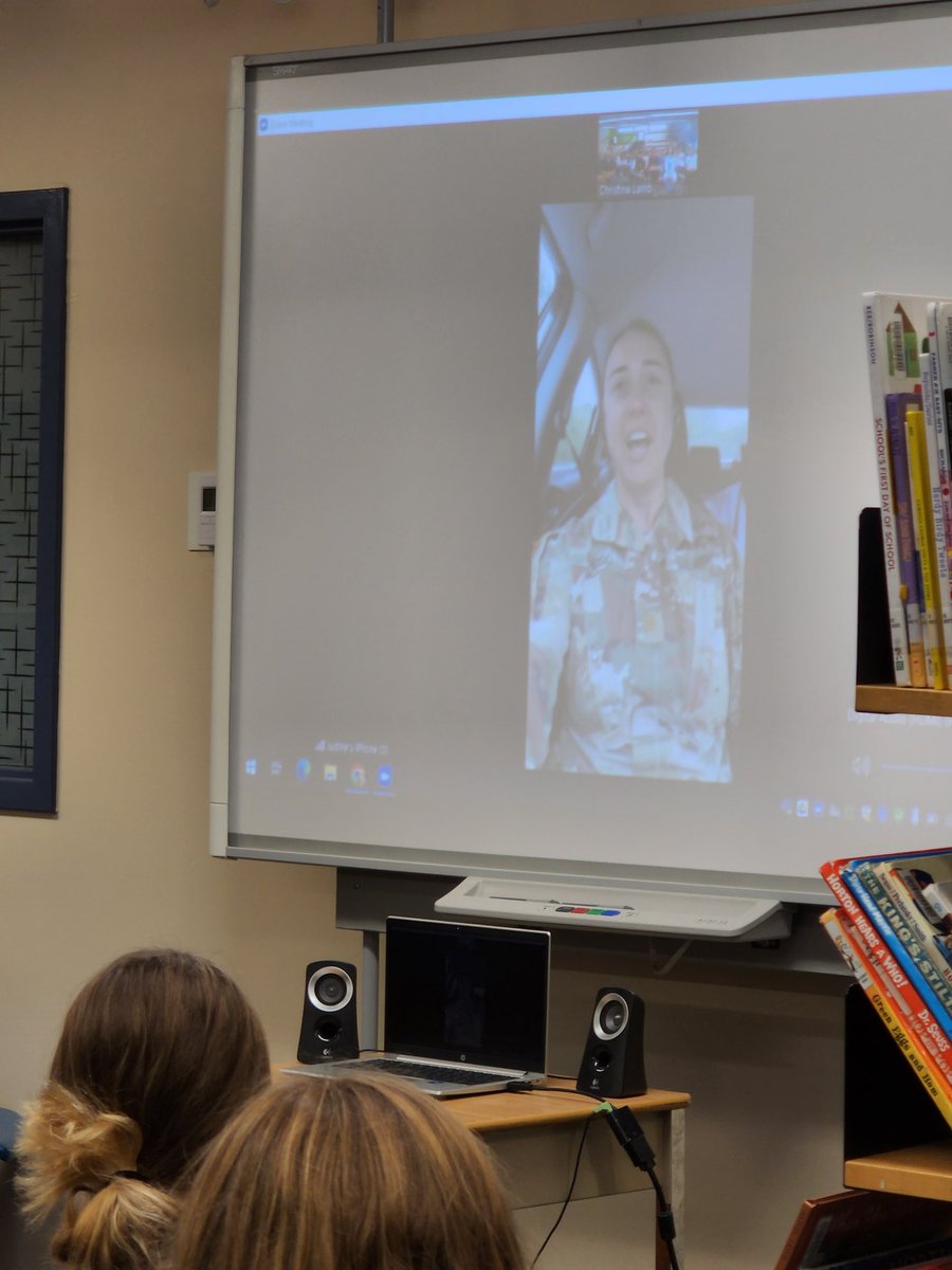 Thanks <a href="/JustineSacco12/">Justine Sacco</a> for talking to our classes about your experiences in the military. Very engaging and eye opening. #RemembranceDay #VeteransDay #grade7 #grade8 <a href="/SummersCorners/">Summers' Corners PS</a>