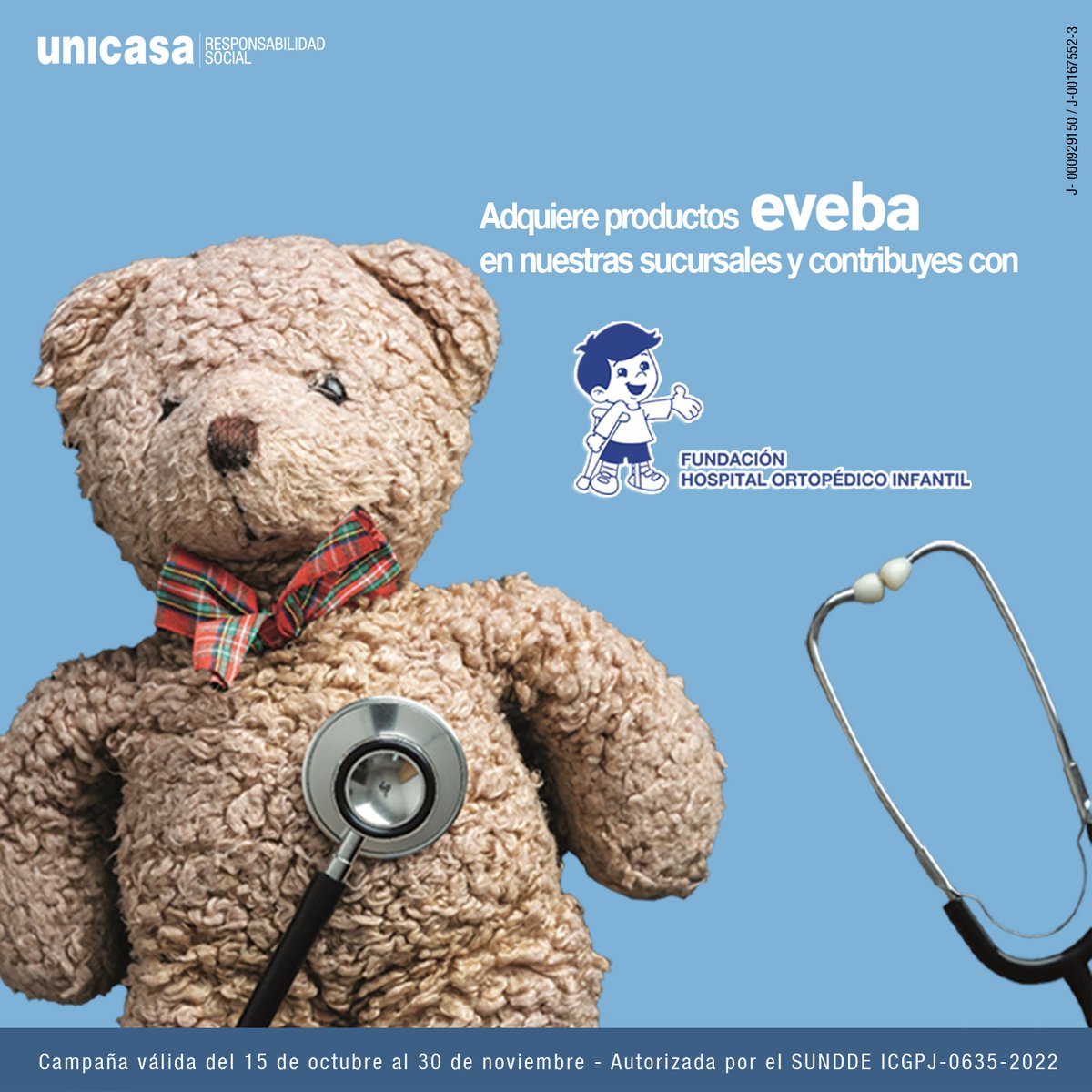 somosunicasa's tweet photo. Muévete con la #CadenaDeBuenasAcciones. Te invitamos a apoyar 💙 al Hospital Ortopédico Infantil. Cada compra de productos #Eveba que realices en nuestras 🛒 sucursales suma aportes a favor de esta noble causa. 🙌 https://t.co/AV7joOlDO2