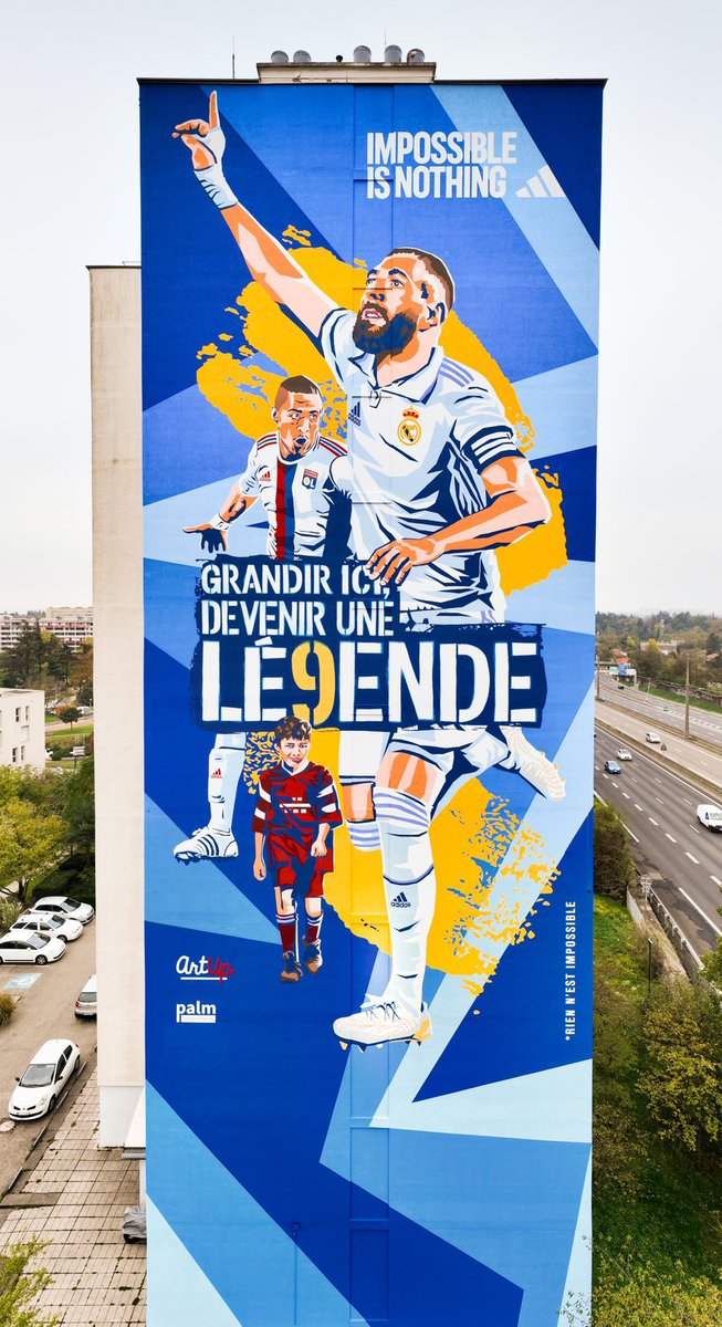 La fresque de Karim Benzema à Bron. 🤩

📸 <a href="/adidasFR/">adidasfr</a>