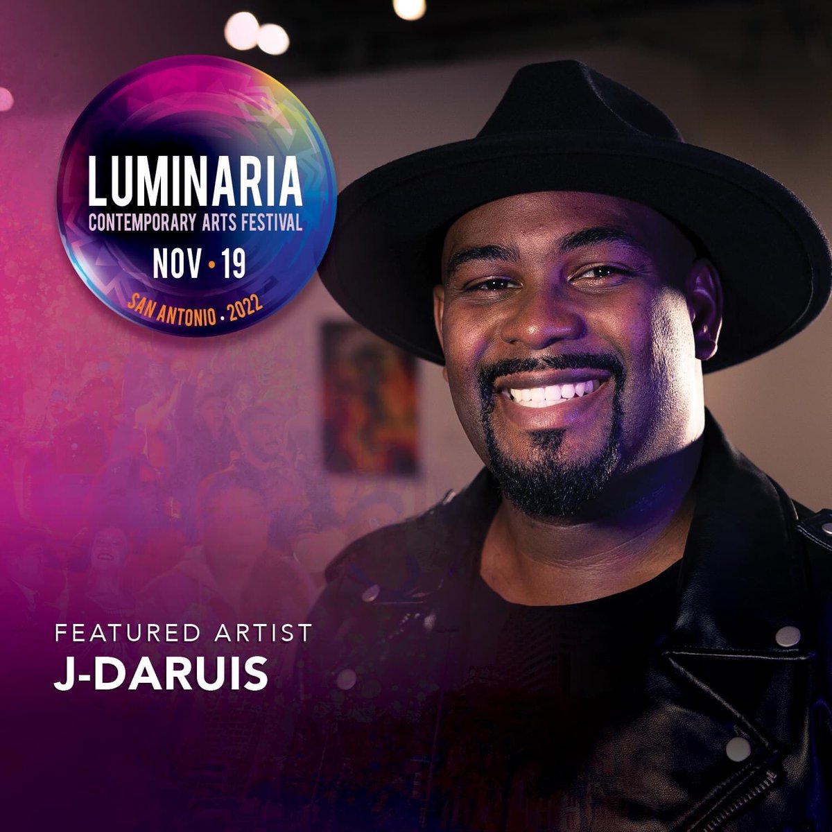 J-Darius will be performing as a featured artist for the 2022 Luminaria Contemporary Arts Festival! The festival will be on November 19th and will perform at 7pm at The Block Party Stage (Close to Travis Park).

luminariasa.org