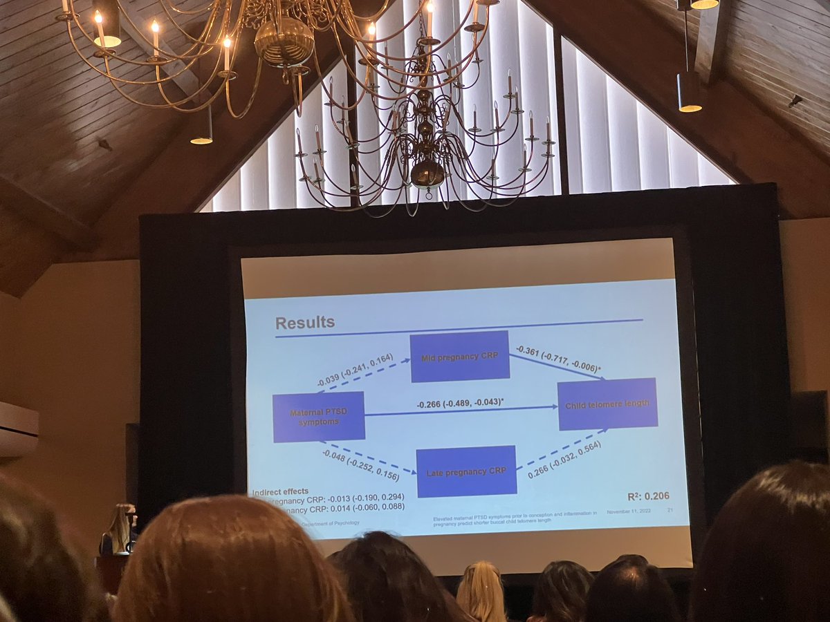Very interesting work on the relation between maternal PTSD symptoms with child telomere length #isdp2022