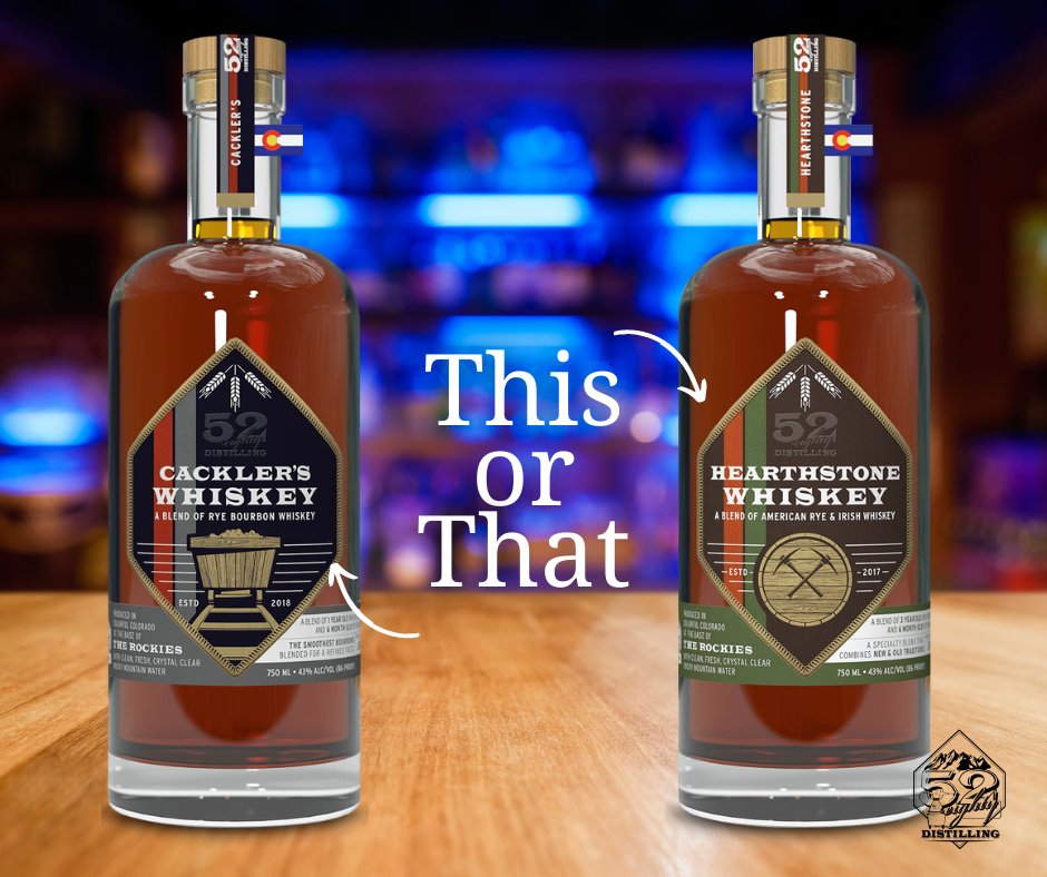 52EightyStill's tweet photo. Which Whiskey are you enjoying this weekend?
Hearthstone Whiskey or Cacklerβs Whiskey
#52Eighty #drinklocal #drinks #coloradobusinesses #coloradolife https://t.co/J5ZJLX9TgF
