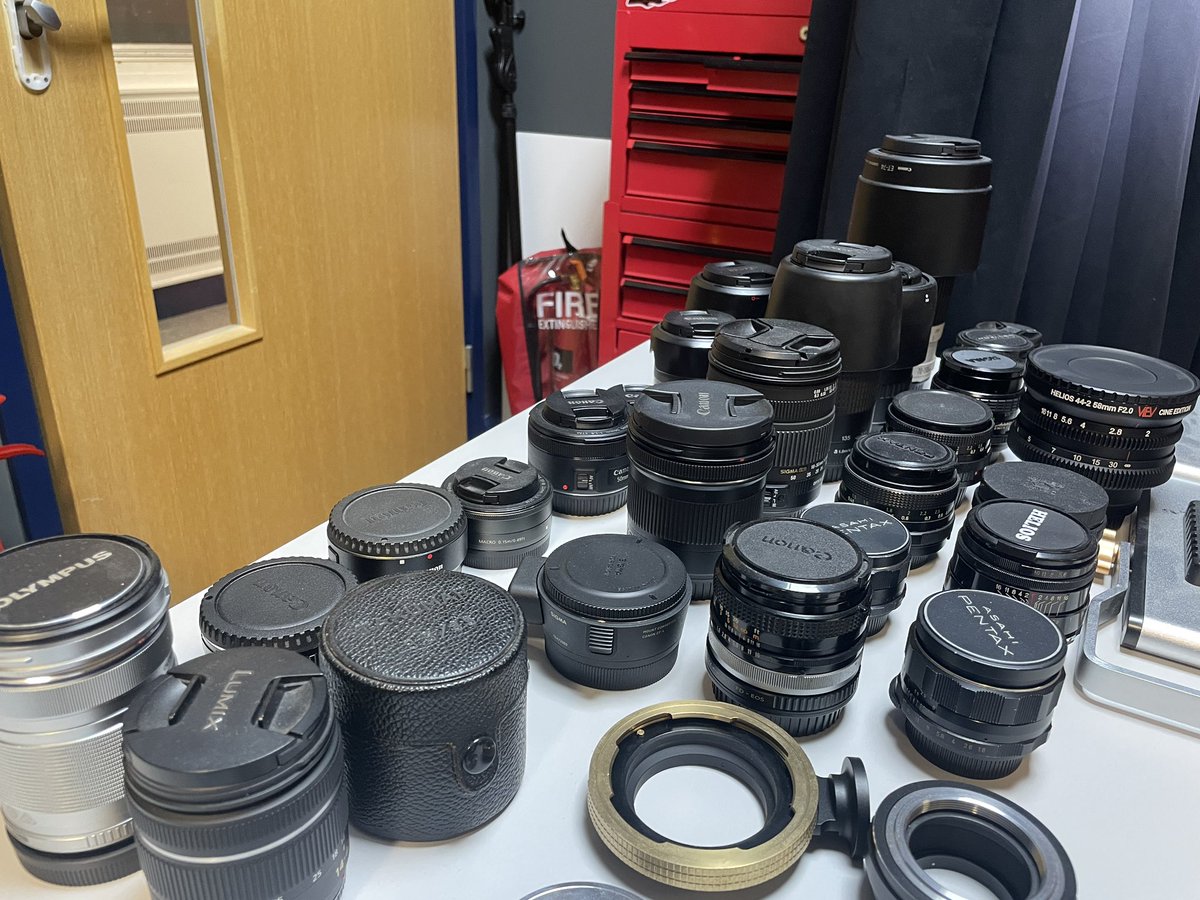 Time to start the pack before moving studios… this many lenses are not going to be fun to move 😬