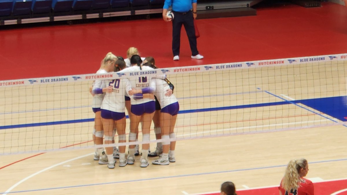 Here we go! <a href="/KWUcoyoteVB/">KWU Volleyball</a> ready for its quarterfinal with McPherson