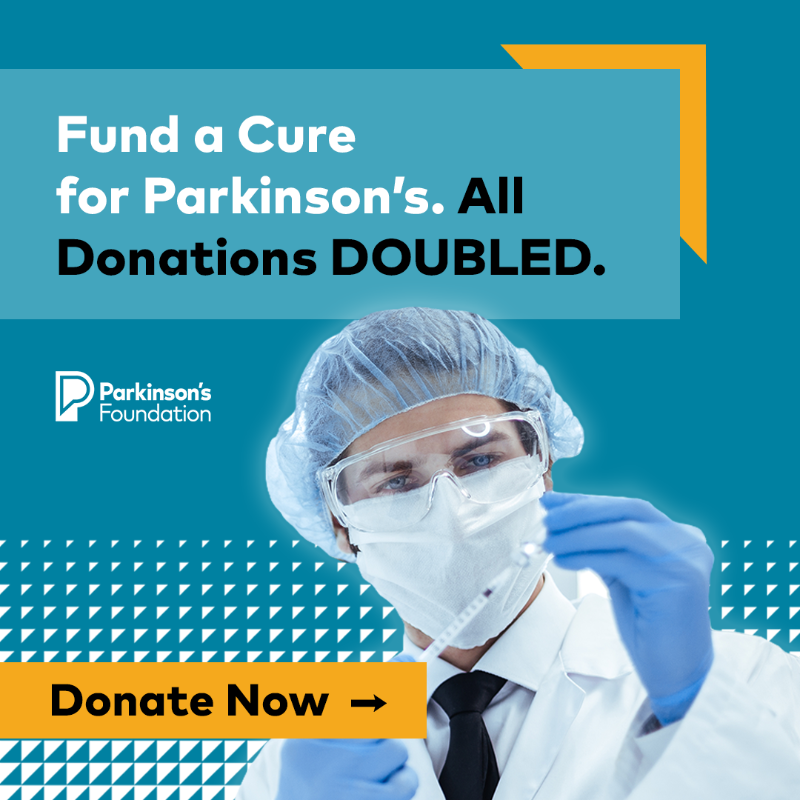 ParkinsonDotOrg's tweet photo. Did you know? We invest more than $10 million every year in Parkinson's research. Donate today and your gift is DOUBLED.