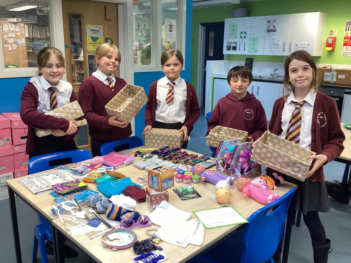 smc_brixham's tweet photo. A huge thank you to everyone who donated items towards our Christmas shoebox appeal, the GIFT team spent a lunchtime this week packing the boxes ready for collection. We have over 10 full boxes already and still more waiting to be packed! ❤️ https://t.co/9RDDQX4pEe