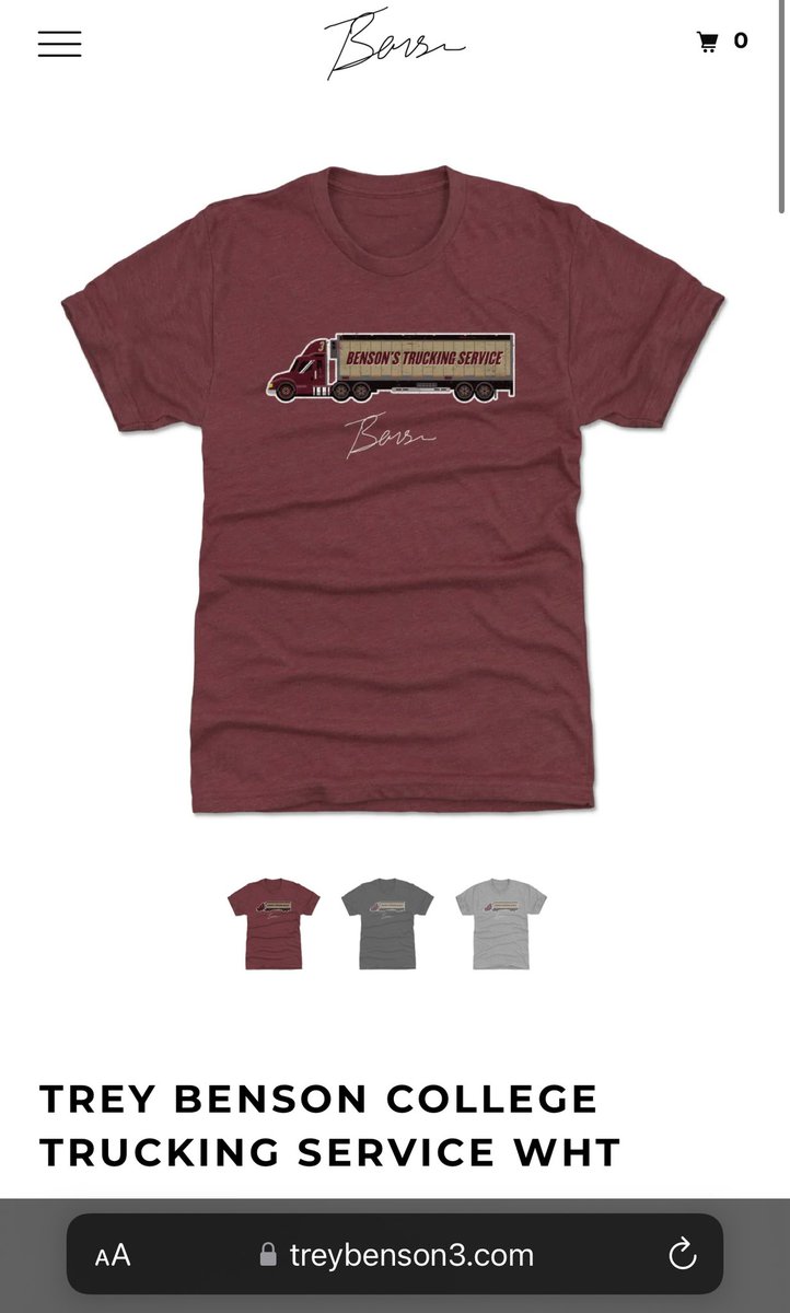 Giveaway time #NoleNation! This time we’re showing Trey Benson some love &amp; are giving away one of the new official TB3 “Trucking Service” shirts from @trey_uno1’s website.

To enter:
-Retweet &amp; Like this tweet.
-Must be following me.

Winner will be announced on 11/14. #GoNoles🍢