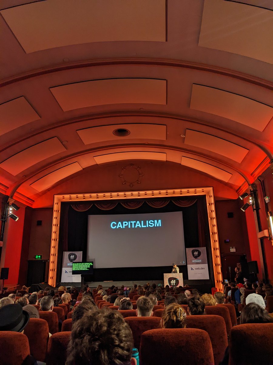 kunmicodes's tweet photo. I've had the best day at #ffconf 🌟

I've never been to a conference with talks that bring programming and tech into the real world! I'm 100% coming back next year. 

Here are some no context highlights from the eclectic mix of talks. https://t.co/gfAAGFVwm3