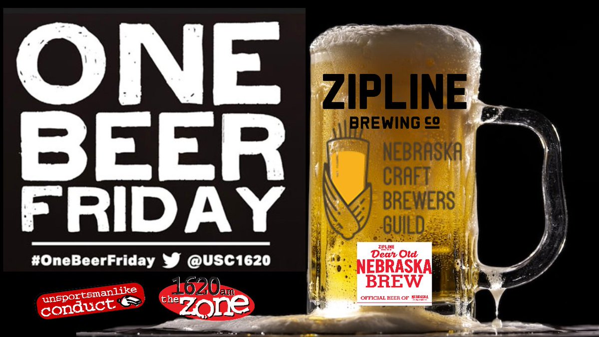 It's a #OneBeerFriday today, brought to you by our friends at <a href="/nebraskabrewers/">Nebraska Craft Brewers Guild</a>! Today's beer is from <a href="/ZiplineBrewing/">Zipline Brewing Co.</a> and if you tweet us what you're drinking w/the hashtag #OneBeerFriday, you could win a $25 gift card to Zipline! Cheers!