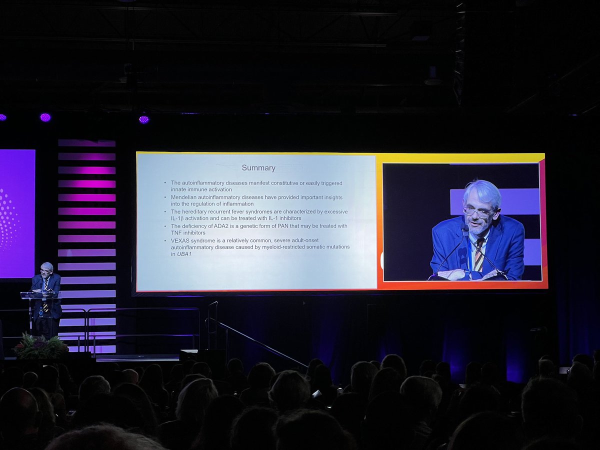 Always enjoy an enthusiastic and energetic presentation on the godfather of auto-inflammatory disease - Dr. Kastner! Don’t forget VEXAS!! <a href="/ACRheum/">American College of Rheumatology</a> #ACR2022