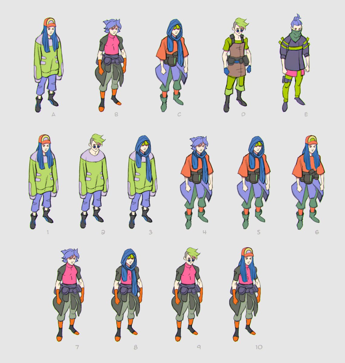 NPC outfit explorations