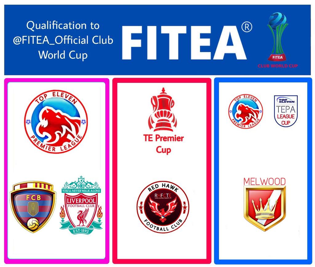 TE_PA_'s tweet photo. The teams that will represent @TE_PA in the next @FITEA_Official Club World Cup :
๐ฏ๐ด FC Barcelona @MMyfrend
๐ด๓ ง๓ ข๓ ฅ๓ ฎ๓ ง๓ ฟ@LFC_T11
๐ต๐ญ@Red_HawksFC_TE
๐ซ๐ท@Melwood____
Good luck managers
#TEPA #FITEAcwc12th https://t.co/q6vVeSVayl