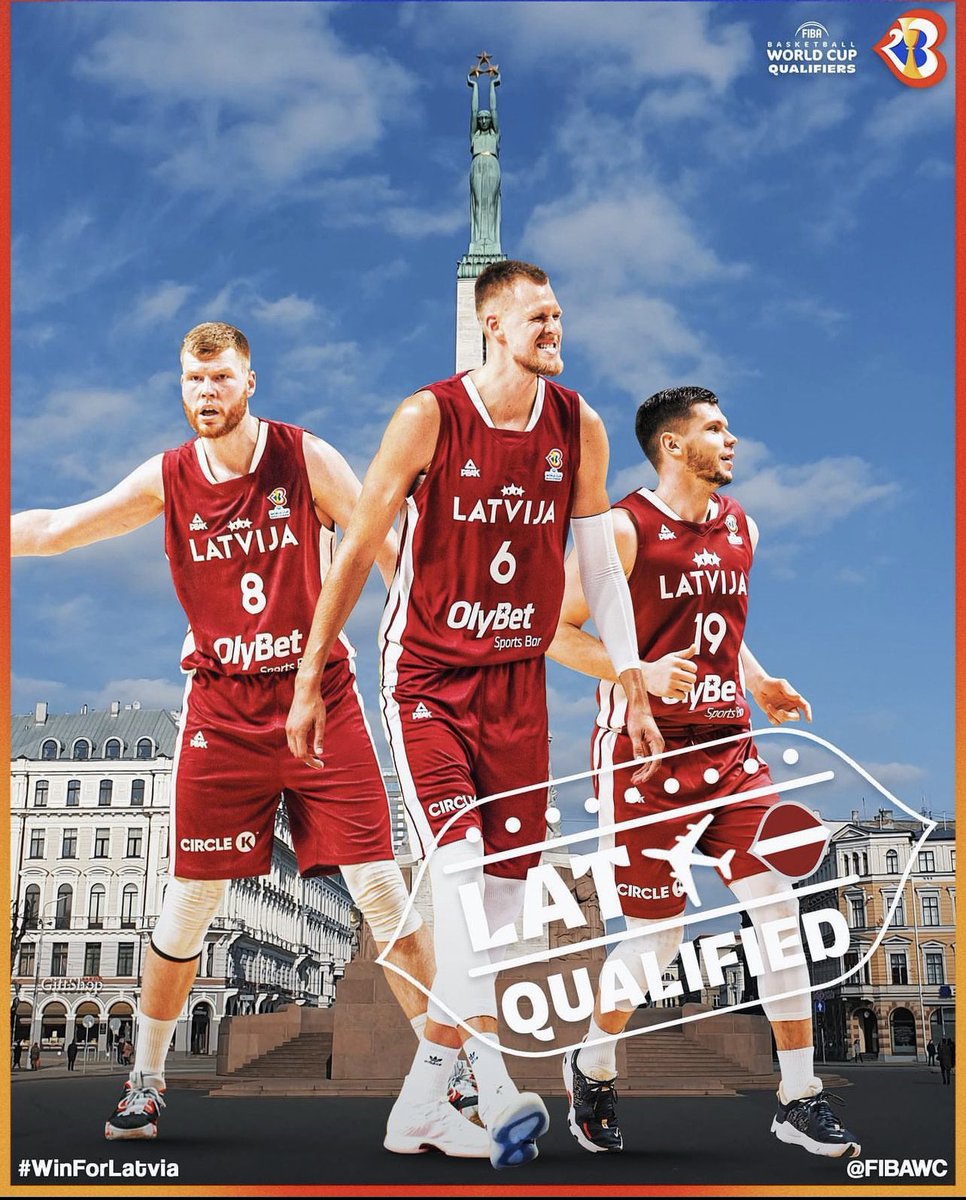LATVIA IS HEADING TO THE WORLD CUP FOR THE FIRST TIME IN HISTORY! #FIBAWC #FIBA