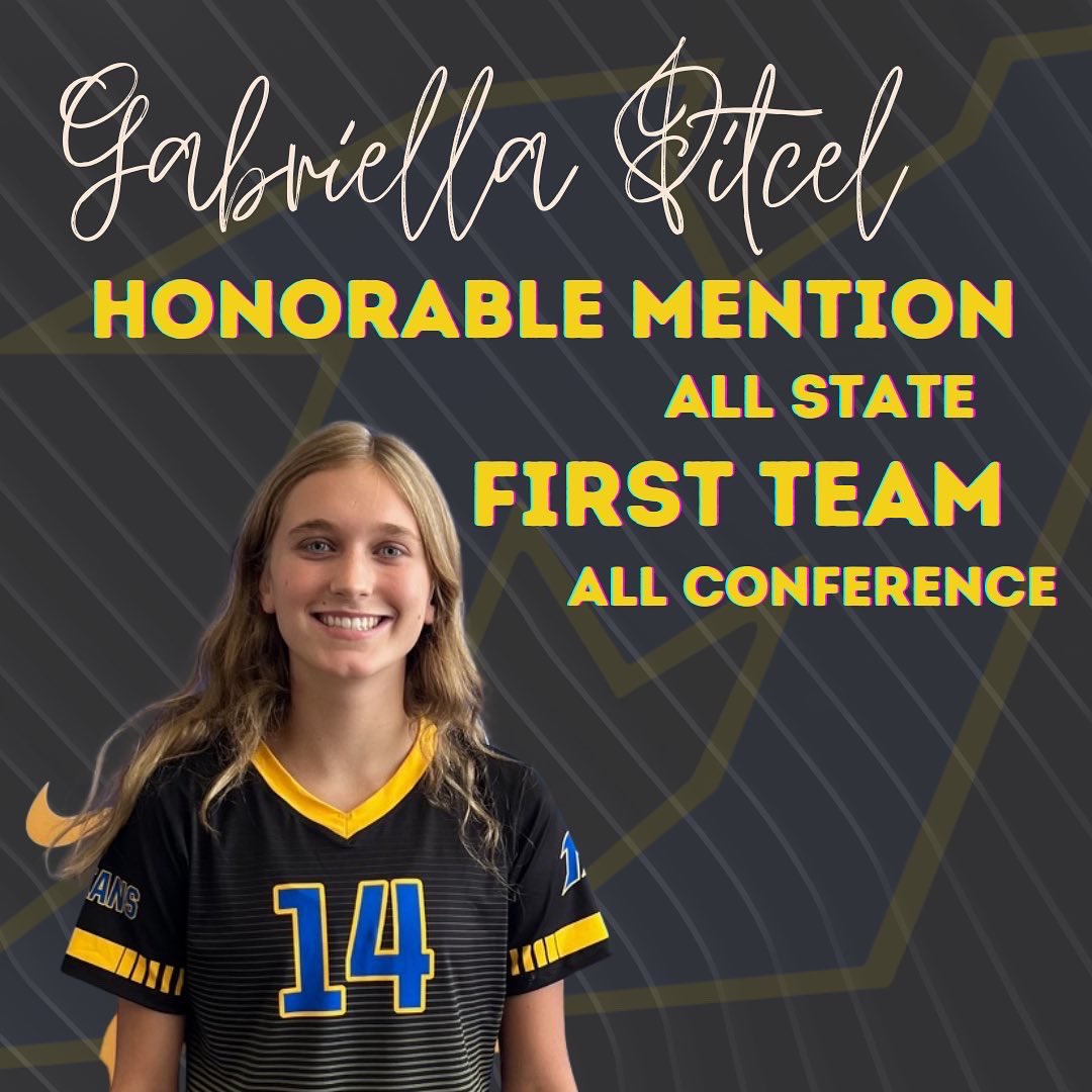 MukGirlsVball's tweet photo. Huge congratulations to these four ladies from our varsity squad. We are so proud of you. And more good news… these ladies all have more years on our roster 😈 can’t wait to see what is ahead. 💪🏼 

💙💛💙🤍💛💙💛 https://t.co/0hHPka8obz