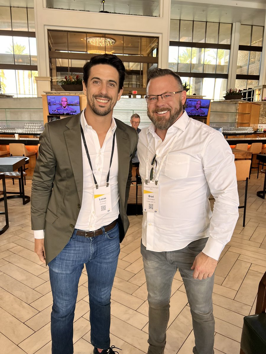 Formula E buddy <a href="/LucasdiGrassi/">Lucas Di Grassi</a>. Known him for years over Whatsapp/Zoom. 

Good to finally meet in person! <a href="/LinearLabsInc/">Linear Labs</a>