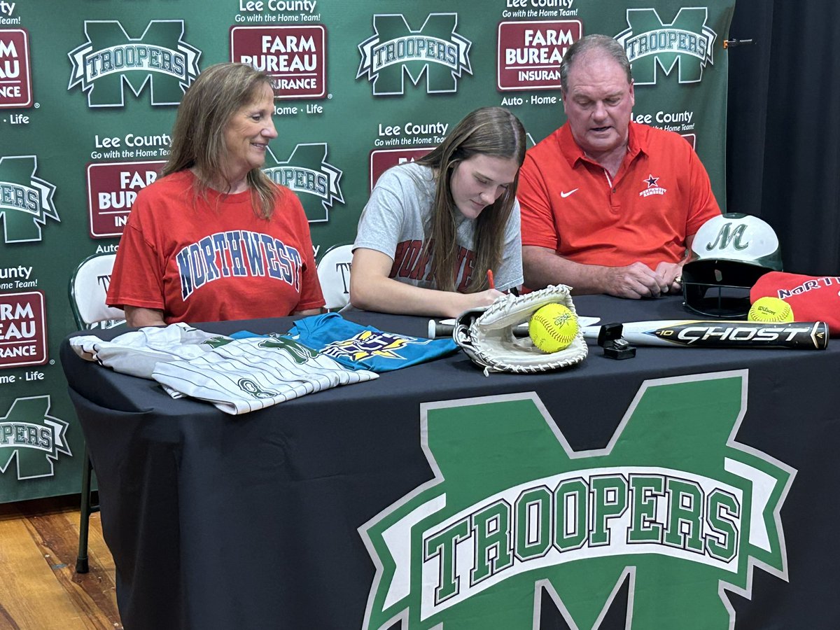 TrooperSports's tweet photo. Congrats to Lulu Franks on signing with @NWCC_Rangers softball! @LeeCoSchools_MS @MHSTroopers https://t.co/Z2B9W7bWwQ