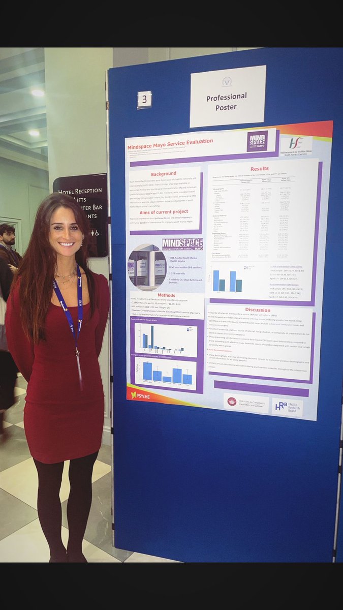 Mindspace Mayo (@mindspacemayo) on Twitter photo Congratulations to Ellen Moran <a href="/PSYcHENUIG/">PSYcHE NUIG</a> who received a merit award for her poster presentation on initial findings of the Mindspace Service Evaluation at the recent <a href="/PsychSocIreland/">Psychological Society of Ireland</a> Conference! 👏🏻 Congratulations to Ellen Moran <a href="/PSYcHENUIG/">PSYcHE NUIG</a> who received a merit award for her poster presentation on initial findings of the Mindspace Service Evaluation at the recent <a href="/PsychSocIreland/">Psychological Society of Ireland</a> Conference! 👏🏻