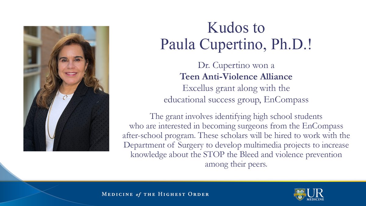 Great work <a href="/APCupertino/">Paula Cupertino</a>! <a href="/URKesslerTrauma/">URMC Kessler Trauma Center</a> <a href="/URMCSurgery/">URMC Surgery Residents</a>