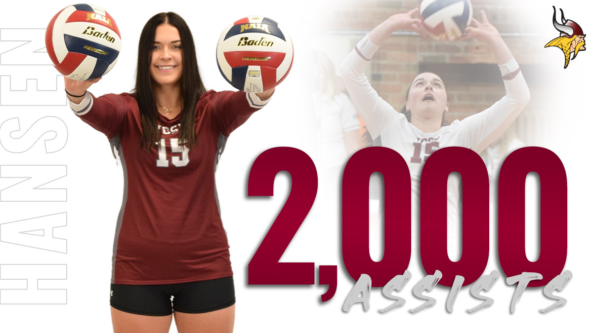 VCSUVikings's tweet photo. Sadie Hansen has eclipsed her 2,000th career set assist! With this milestone, she moves into the Top 10 in VCSU history for career assists. Congratulations, Sadie! #VCSUVikingPride 🏐 https://t.co/G7VSrYkdfO