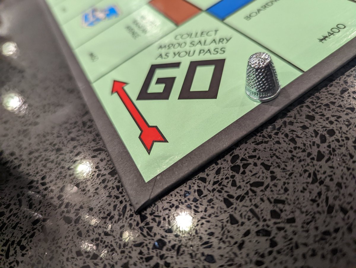 Return Of The M̶a̶c̶k̶ Thimble. 
In a #Monopoly set near you. 
#PTCMonopoly