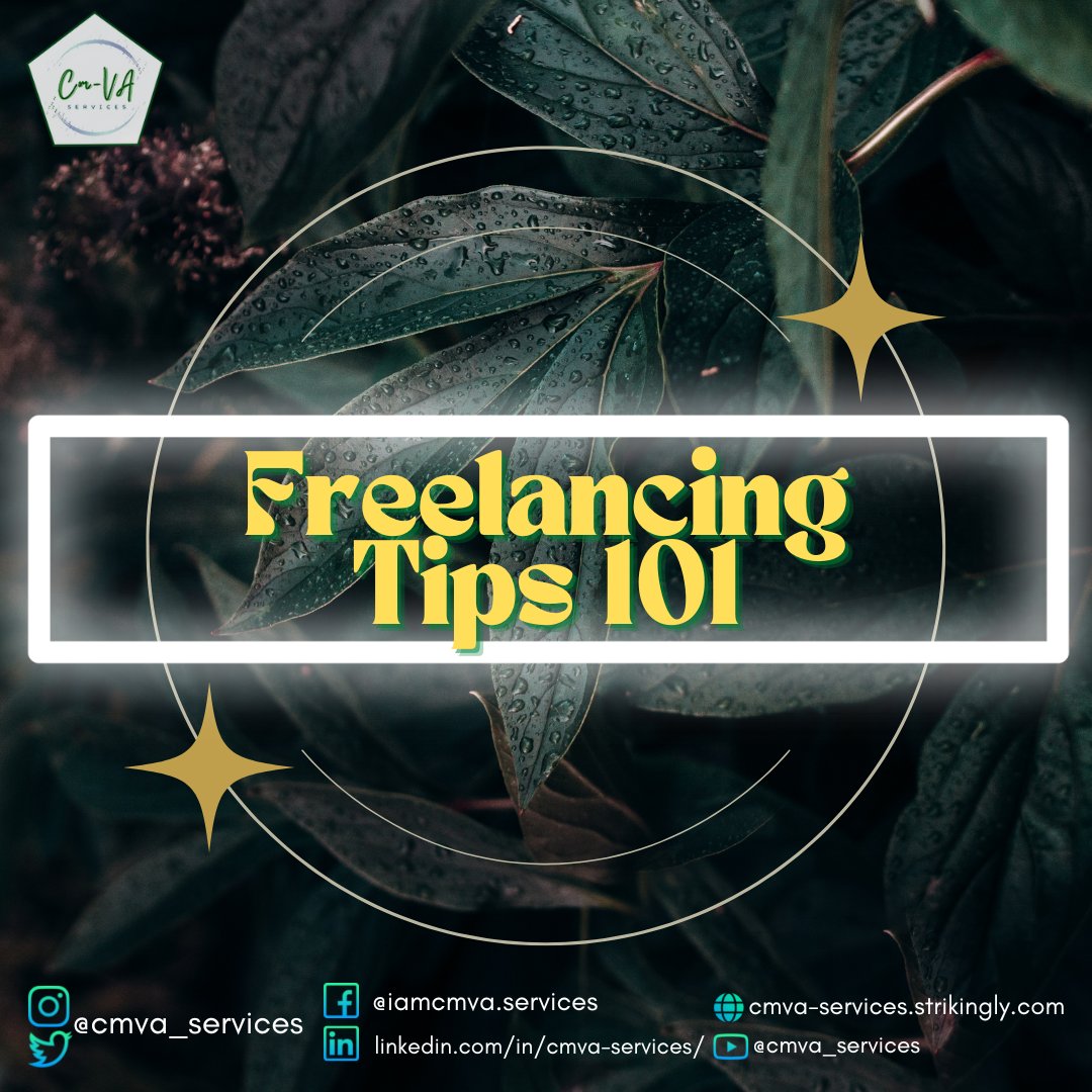 cmva_services's tweet photo. #WeekendVATips

Here is one of my personal tips about freelancing. 😉

🌸 Always strive to upskill. More skills, more knowledge.

What's your personal tip as a freelancer?

Share you personal freelancing tips with me!

#FreelancingTips
#Freelancer https://t.co/5q7DxxN5lS