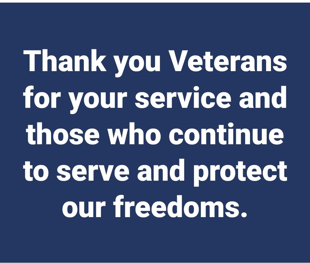 BrendanAdams13's tweet photo. Thank you Veterans for your service and those who continue to serve and protect our freedoms. https://t.co/xX1Vwkmf8r